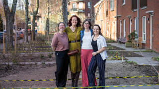 Van links naar rechts Loes Buijvoets, Michele Gerbrands, Trieneke Wubs en Ingrid Konjer